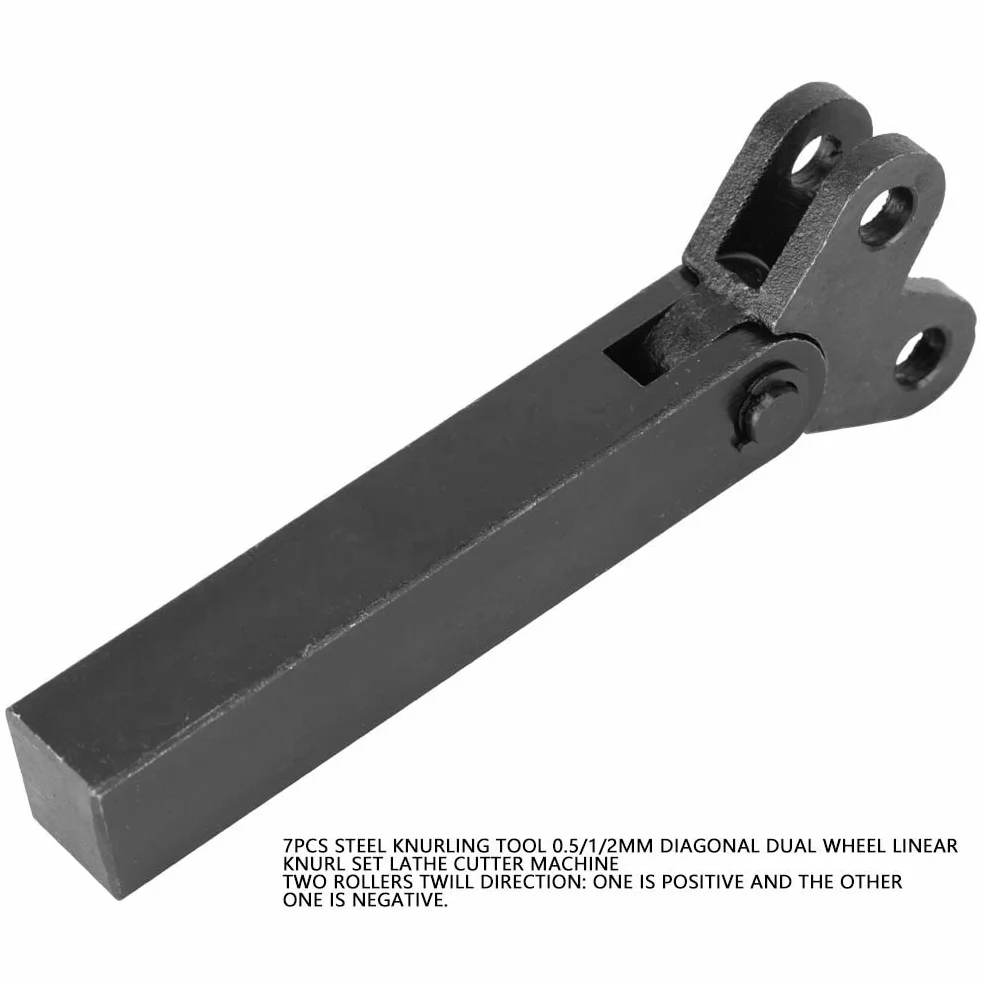 Artillery Set di Godronatore, 7 Pezzi Set di Ruote Zigrinate in Acciaio a Doppia Ruota con Denti Inclinati Ruota Diagonale Passo 0,5 mm 1 mm 2 mm per Tornio Metallo