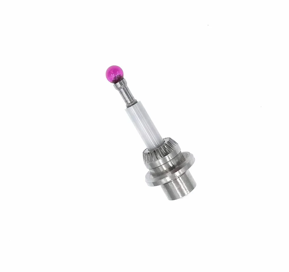 Pulsante filettato M3 Haimer inserto per sfera di rubino Ø 4 mm codolo in ceramica lunghezza 25 mm