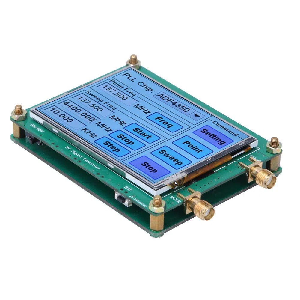 Generatore Di Segnale RF Generatore di Segnale Alta Precisione Full Touch Screen RF Sweep Dot Modulo di Frequenza Radio PC Contatore con Cavo Dati SMA Femmina ADF4350