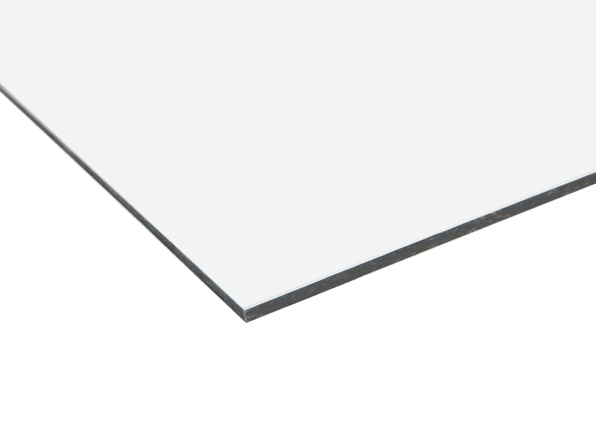 Pannello lastra Dibond alluminio spessore 3mm colore bianco argento, varie misure (3x600x1000 mm)