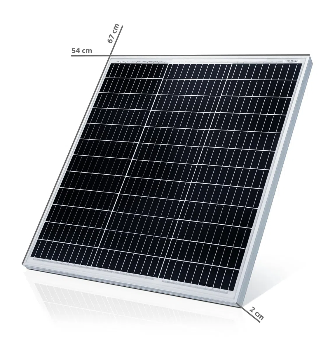 Pannello Solare Fotovoltaico 50W 12V Monocristallino Super Efficiente Off Grid