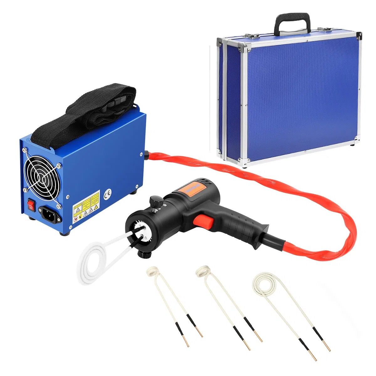 Riscaldamento a induzione per auto, 1,5 KW, con 4 bobine di riscaldamento, set di riscaldamento magnetico a induzione per la rimozione di bulloni e dadi, temperatura massima di