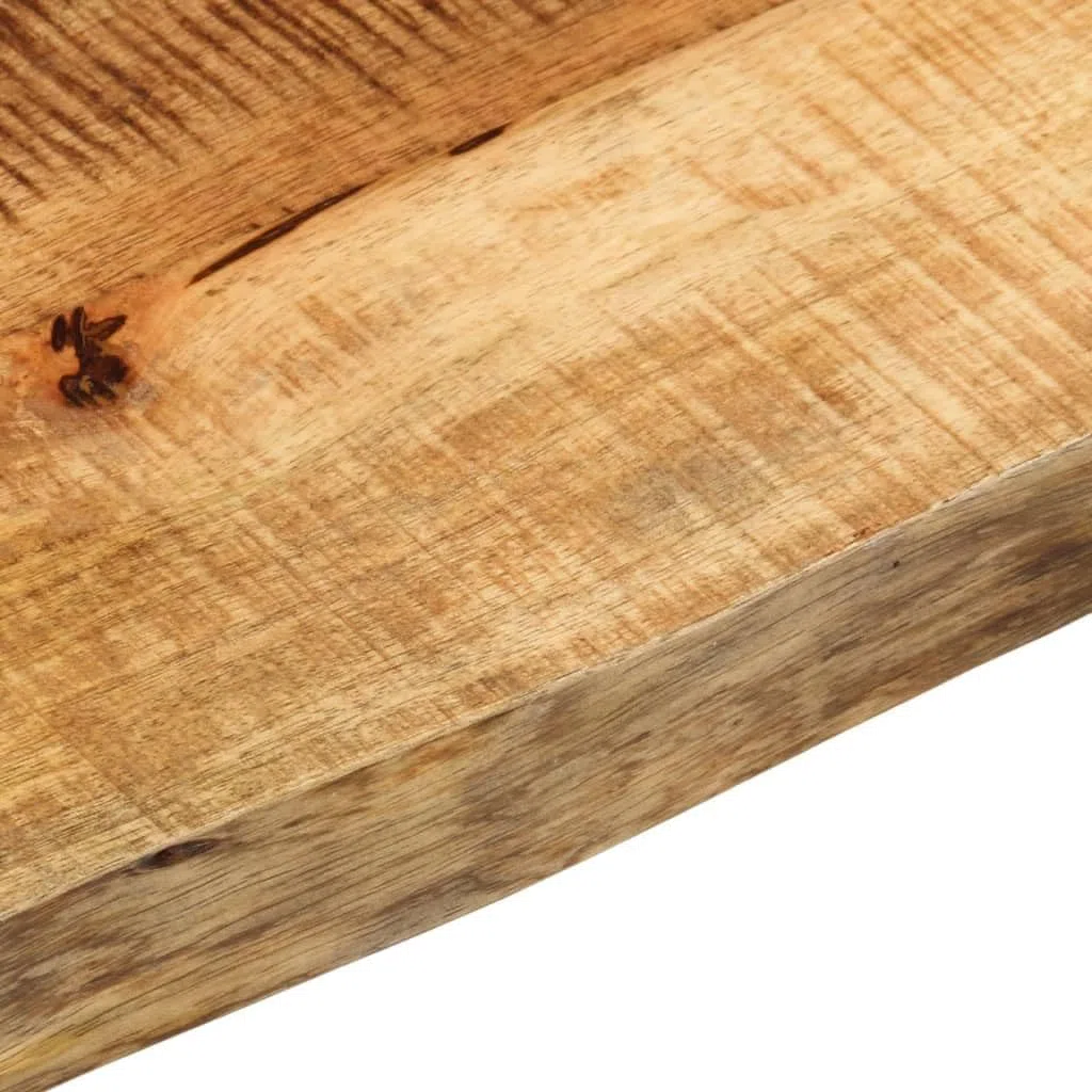 vidaXL Piano Tavolo 140x40x2,5 cm Bordi Vivi Legno di Mango Grezzo, Piano Sostituzione Tavolo, Piano per Tavolo da Pranzo, Piano d'appoggio