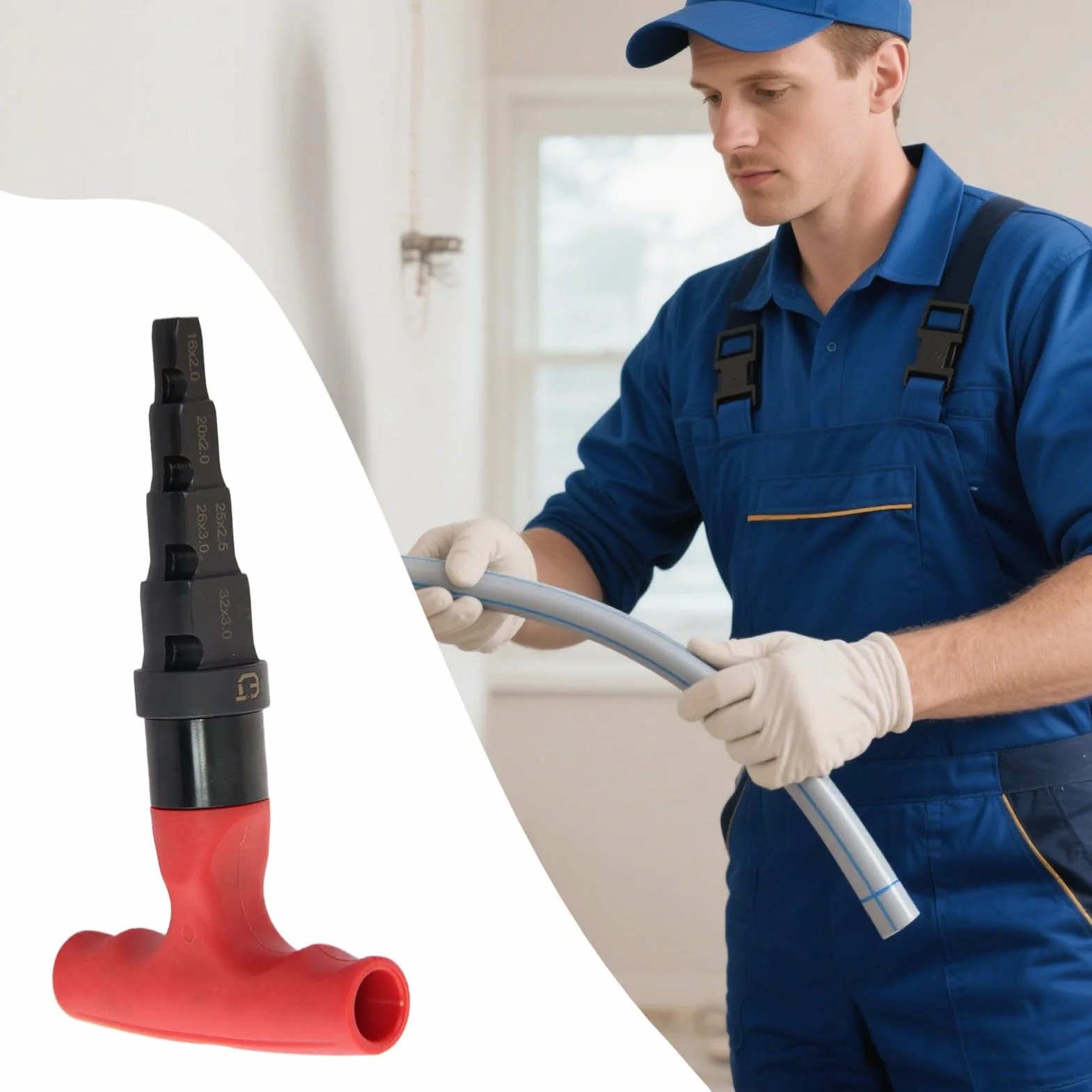 Attrezzo Per Sbavatura Tubi Multistrato, Rimuovi Sbavature Per Tubazioni Con Meccanismo A Cricchetto E Testina Girevole, Per Tubi In Alluminio E Plastica Di Dimensioni 16-32 Mm(Colore Casuale)