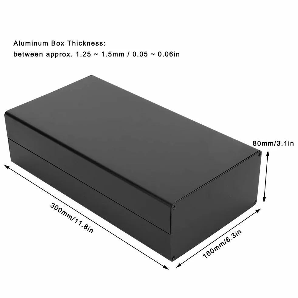 Custodia a corpo diviso per custodia per scatola di progetto elettronica in alluminio, scatola di giunzione per PCB Dissipazione del calore per accessori elettrici per GPRS