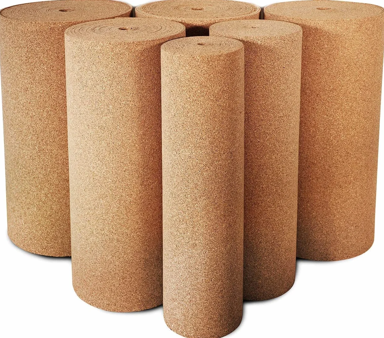 Fogli di sughero naturale impermeabili 5 mm 100 x 250 cm per rivestimento murale, pavimento, bacheca