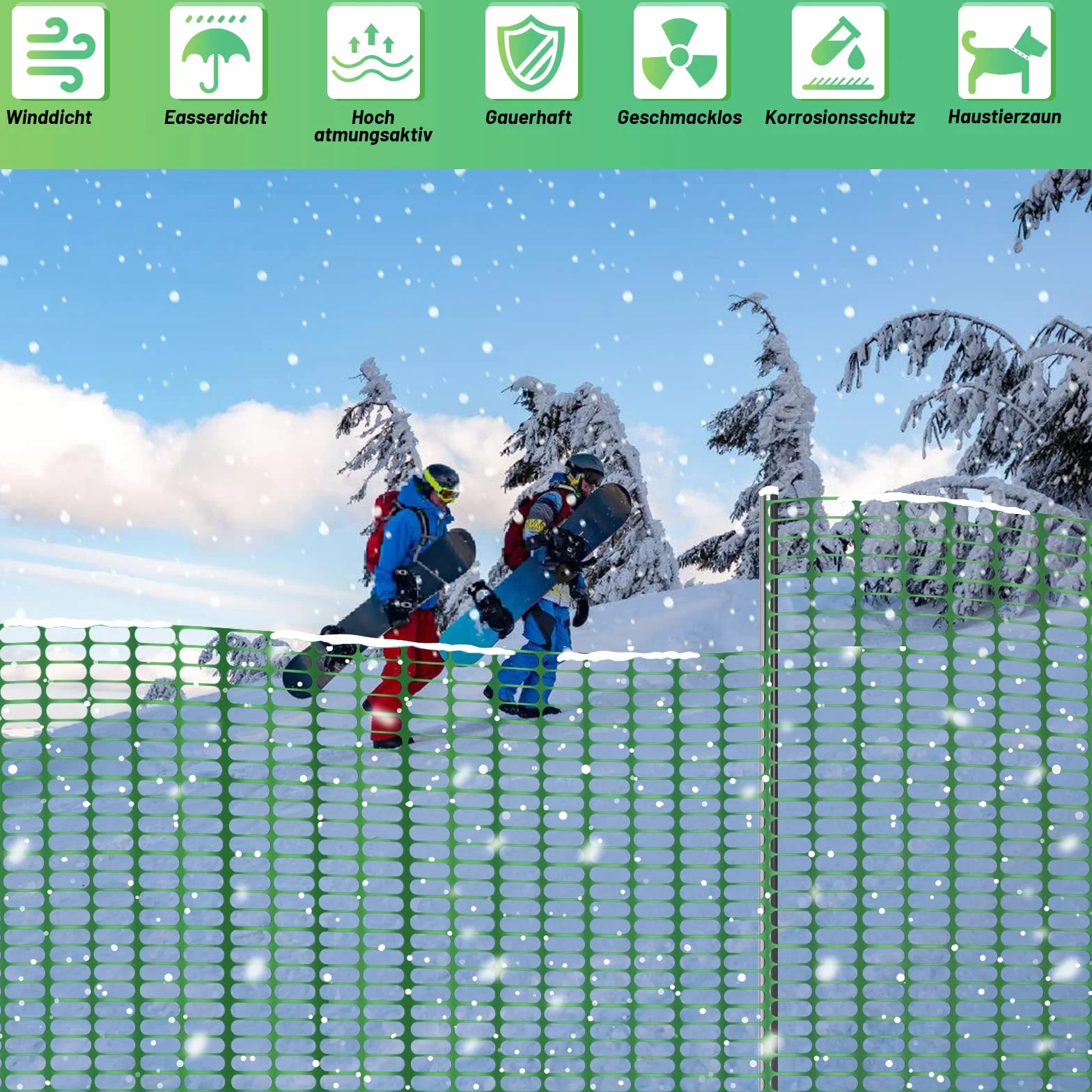 Rete di sicurezza in plastica 1 x 50 m, rete di recinzione verde per cantiere e gioco