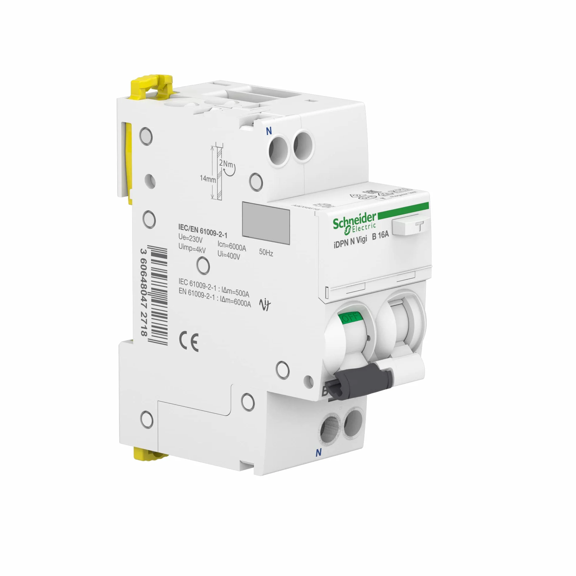Schneider Electric FI LS IDPN N 1P+N 16A B 30MA Tipo A, A9D56616