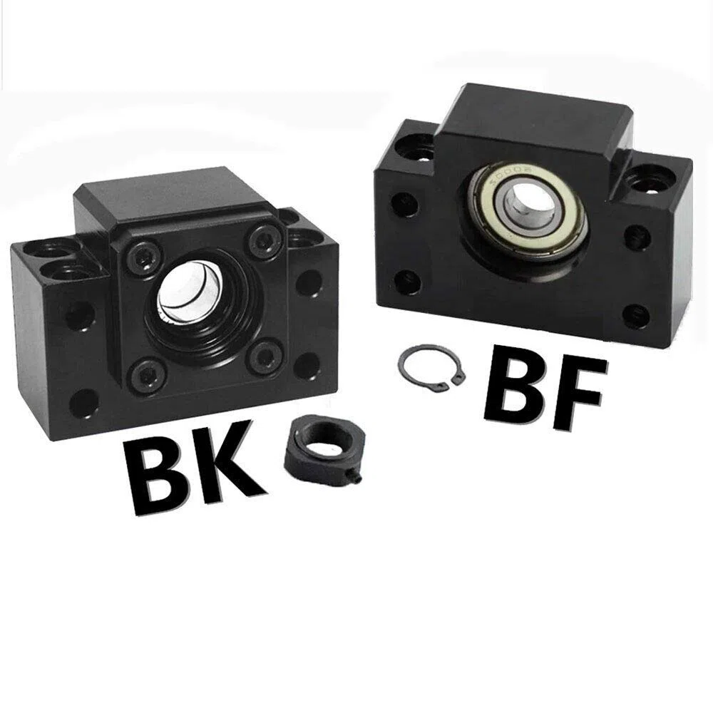 Supporti per cuscinetti POWERTOOL blocco cuscinetto 1 set fisso flottato lato supporto alloggiamento cuscinetti supporti per vite a sfera, nero