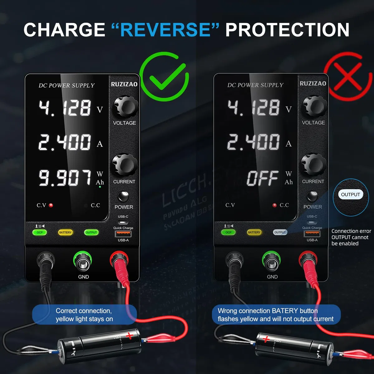 Alimentation de Laboratoire 60V 5A 300W Encodeur et Affichage LED à 4 Chiffres Alimentation Stabilisée Réglable Pour Chargement de Batterie 6~48V Alimentation de Encoder Output Ah affichage