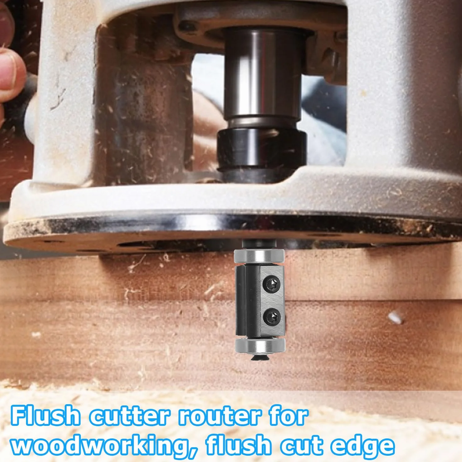 Frese per Legno 8 mm con Inserto Reversibile e 2 Inserti Sostituibili, Fresa a Filo con Cuscinetto, Strumento per Rifilare il Legno – Alta Precisione per la Lavorazione del Legno