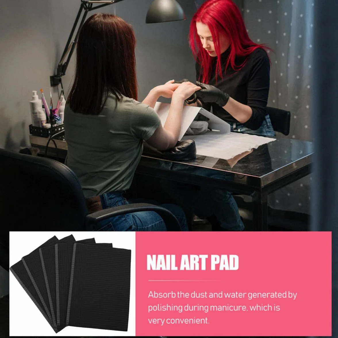 Tovaglietta Monouso 125 Pezzi Nero Carta Assorbente per Manicure Nail Art