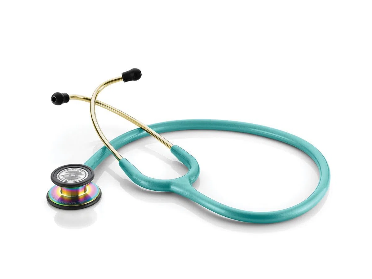 ADC Adscope 608 - Stetoscopio clinico con testina convertibile - Caraibi metallici iridescenti