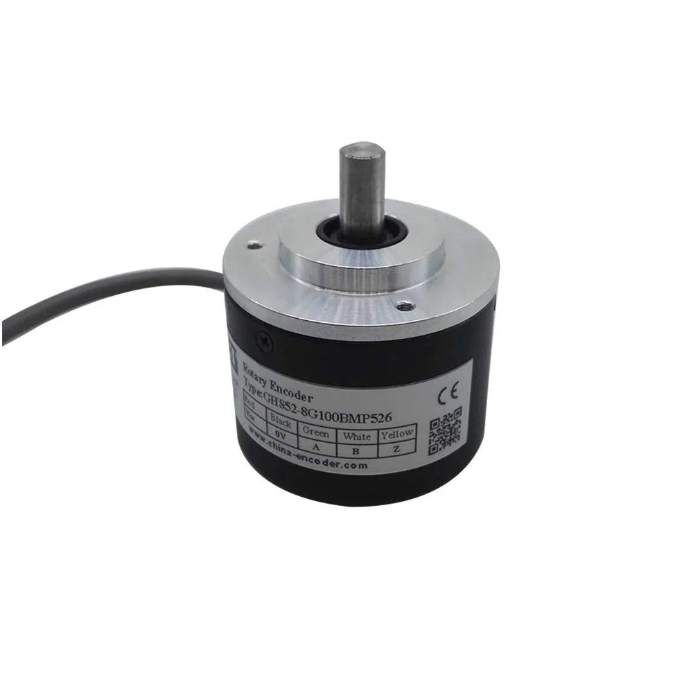 CALT, encoder ottico esterno, 52 mm, 8 mm, albero solido, alimentazione 5-26 V DC, encoder rotativo PNP Push Pull segnale di uscita impulso 500 ppr encoder incrementale