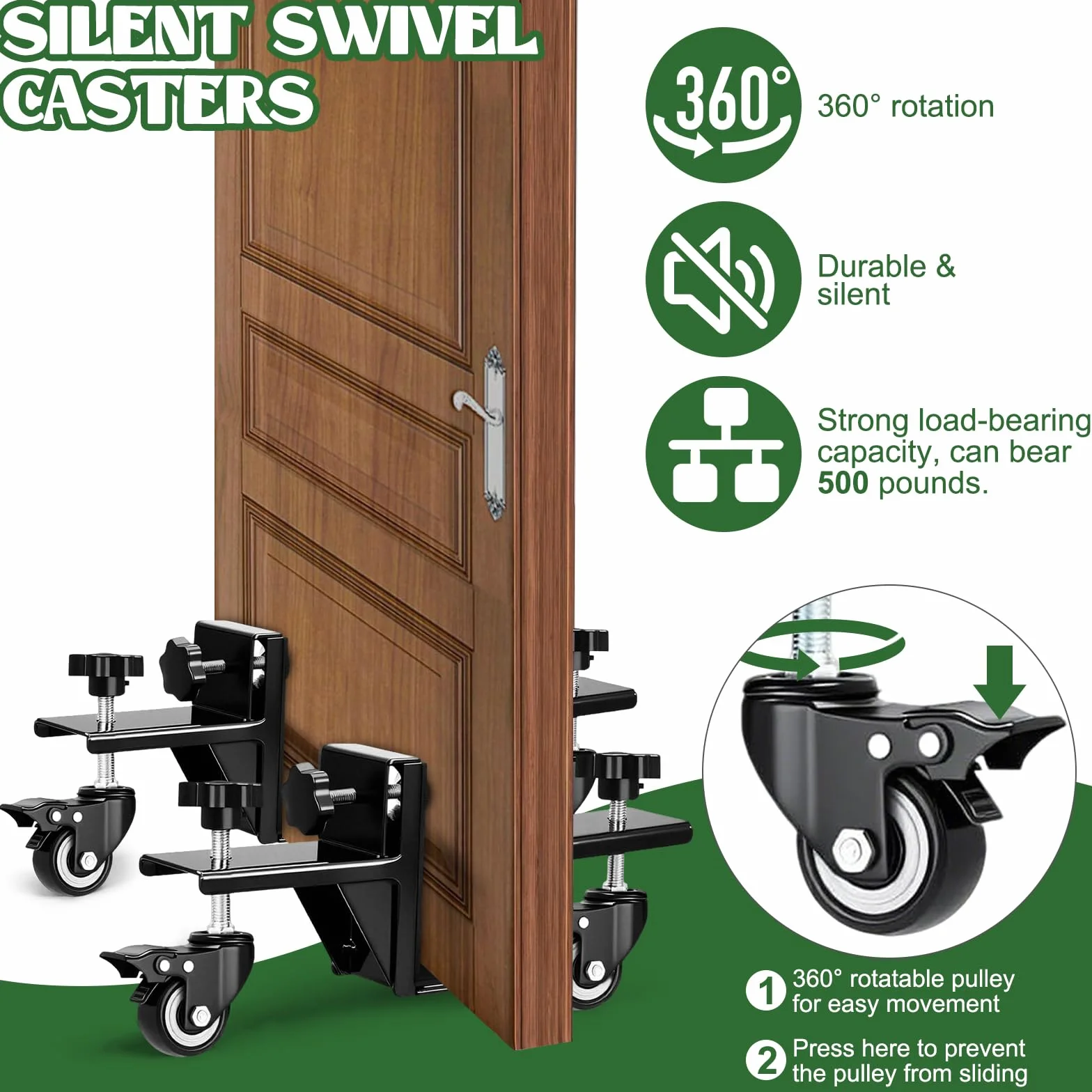 Kit di attrezzi per sollevatore porta con 2 martinetti di installazione per porte resistenti, livella, protezioni in feltro e guanti, gancio per porte pre-appese e interne, carico massimo 150 kg