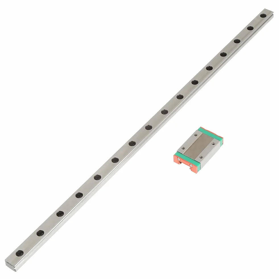 2Pcs LML12H Guida Lineare Scorrevole a Lunghezza di 400mm, Guida Lineare Rotaia con Blocchi di Scorrimento MGN12H per Apparecchiature Automatiche