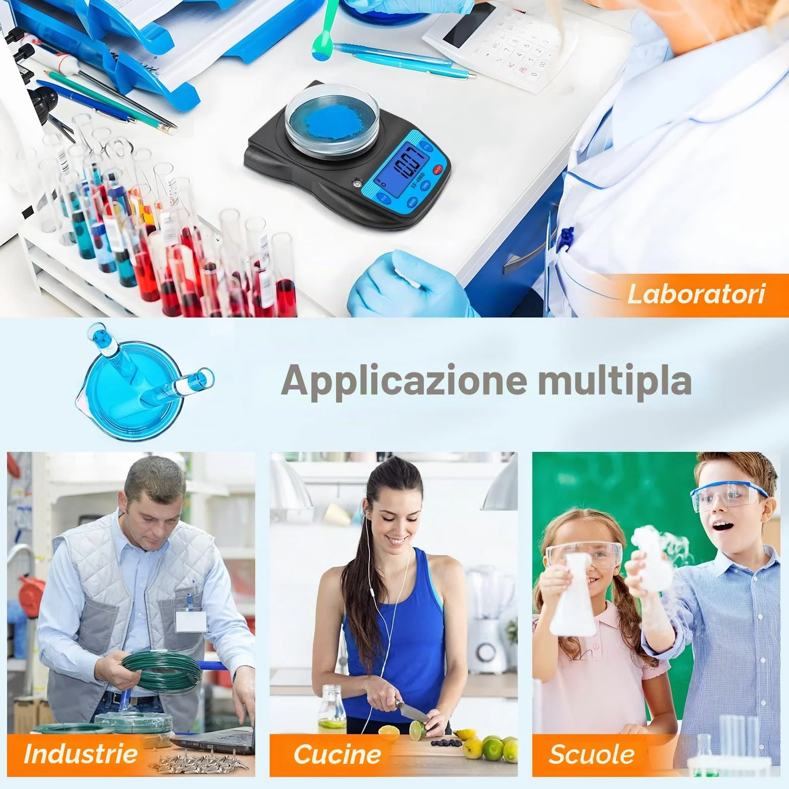 Bonvoisin Bilancia da Laboratorio Digitale 600g 0,01g Bilancia Elettronica di Precisione Display LCD