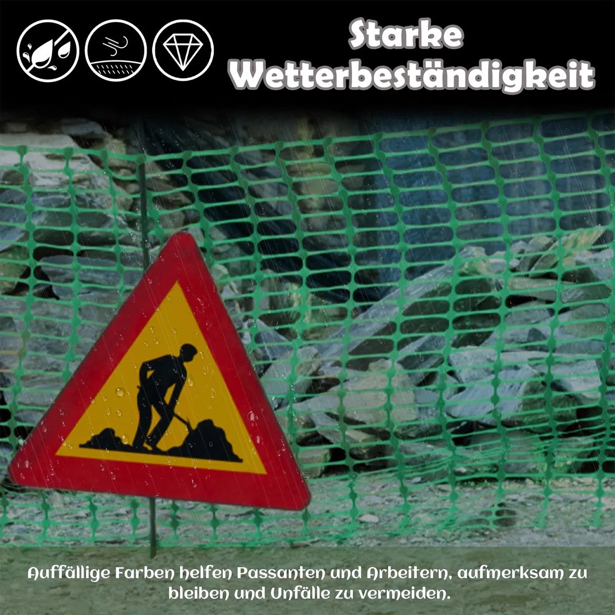 Froadp Recinzione di vimini da 1 m x 30 m con chiodi da terra e nastri, rete di protezione in plastica, recinzione mobile multifunzionale, recinto di pecora, recinzione per cani, pollame (verde)