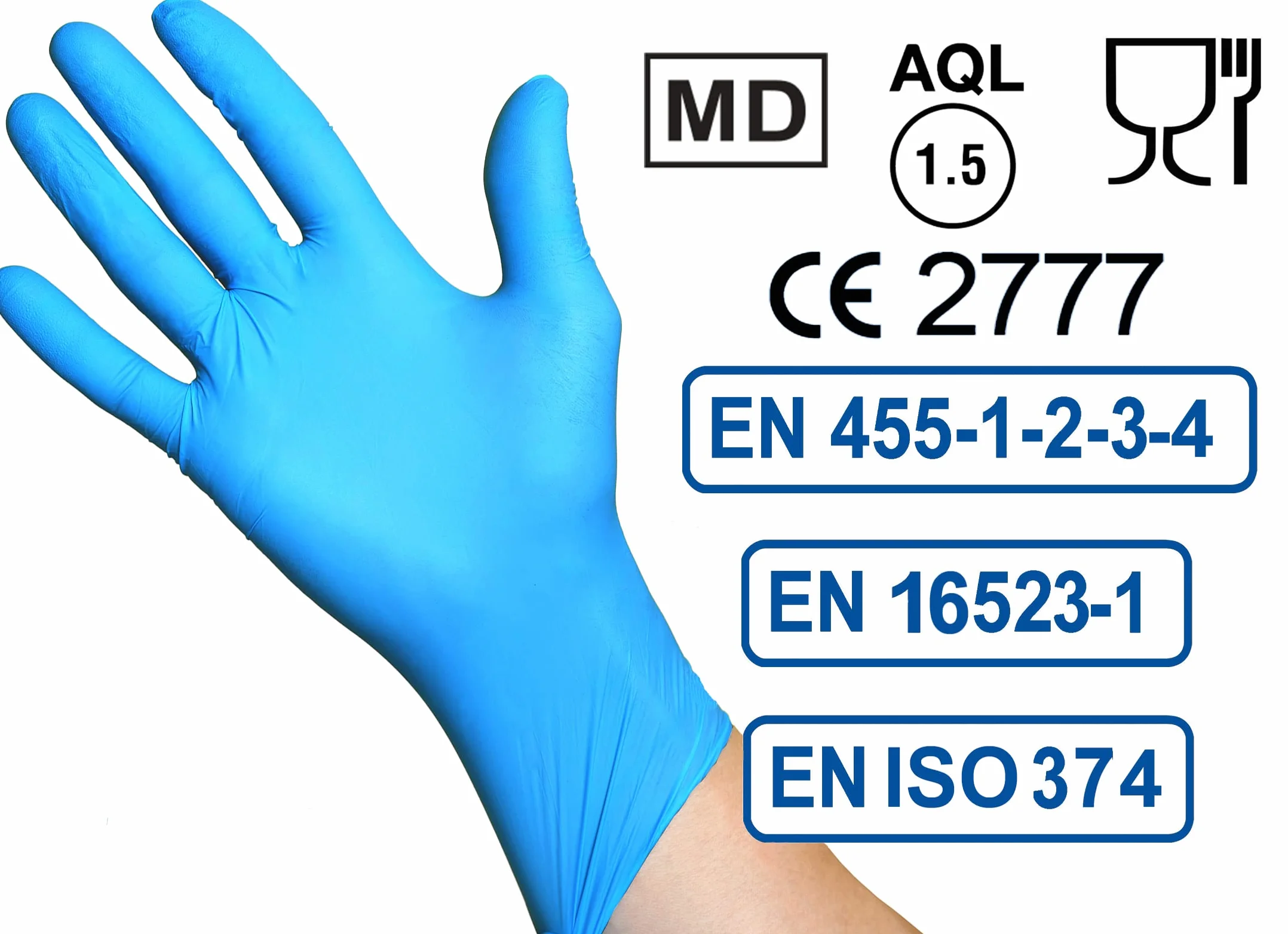R MOVE 1000 guanti in nitrile monouso senza polvere, senza lattice, ipoallergenici, certificati CE EN455, guanti per alimenti, guanti medici (Taglia M)