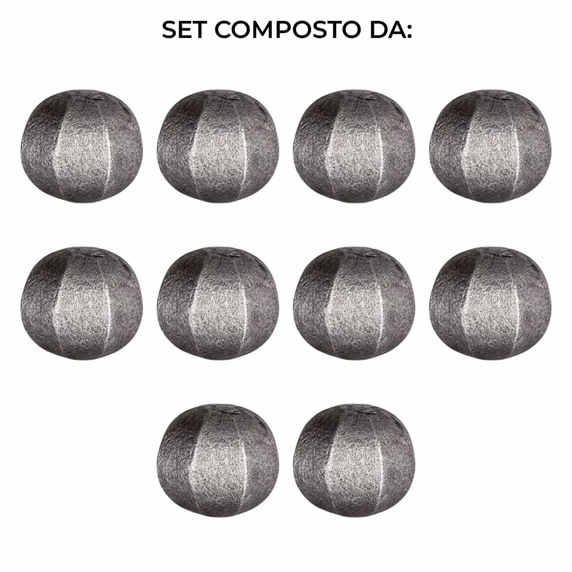M.P. Metalli - Sfere forgiate in ferro battuto per cancelli, recinzioni, inferiate e righiere - Diametro Ø 50 mm | Set da 10 pezzi | Made in Italy