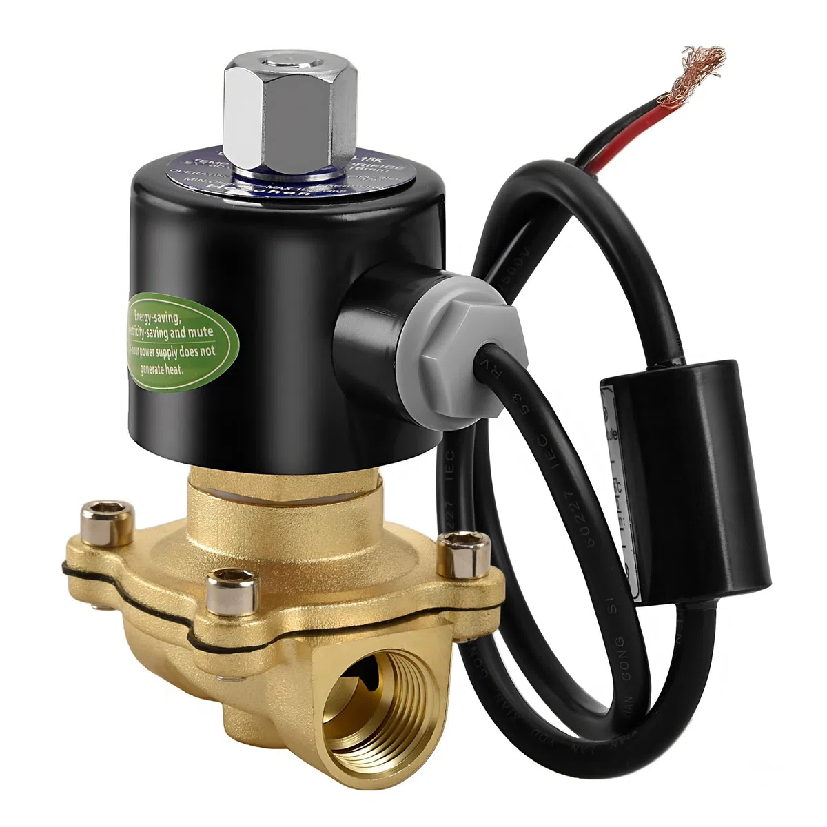 Heschen ottone elettrico elettrovalvola, 2W-160-15KJ, PT1/2'', AC220V, diretto azione acqua aria gas, normalmente aperta, valvola di ricambio