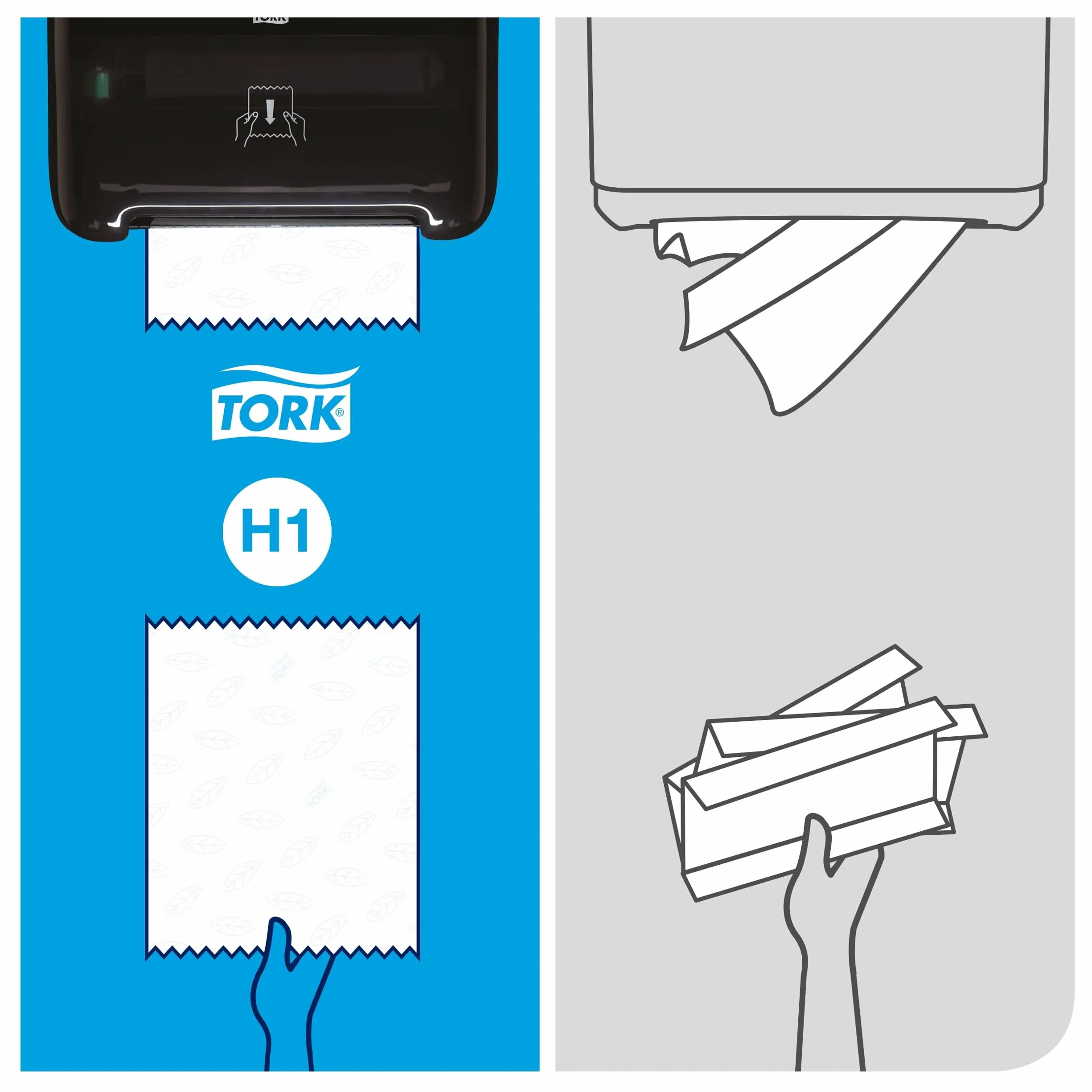 Tork Matic Green Hand Towel Roll Advanced 290076 - Asciugamani di carta H1 per distributore di rotoli, assorbente, resistente agli strappi, 2 strati, verde - 6 rotoli x 150 m
