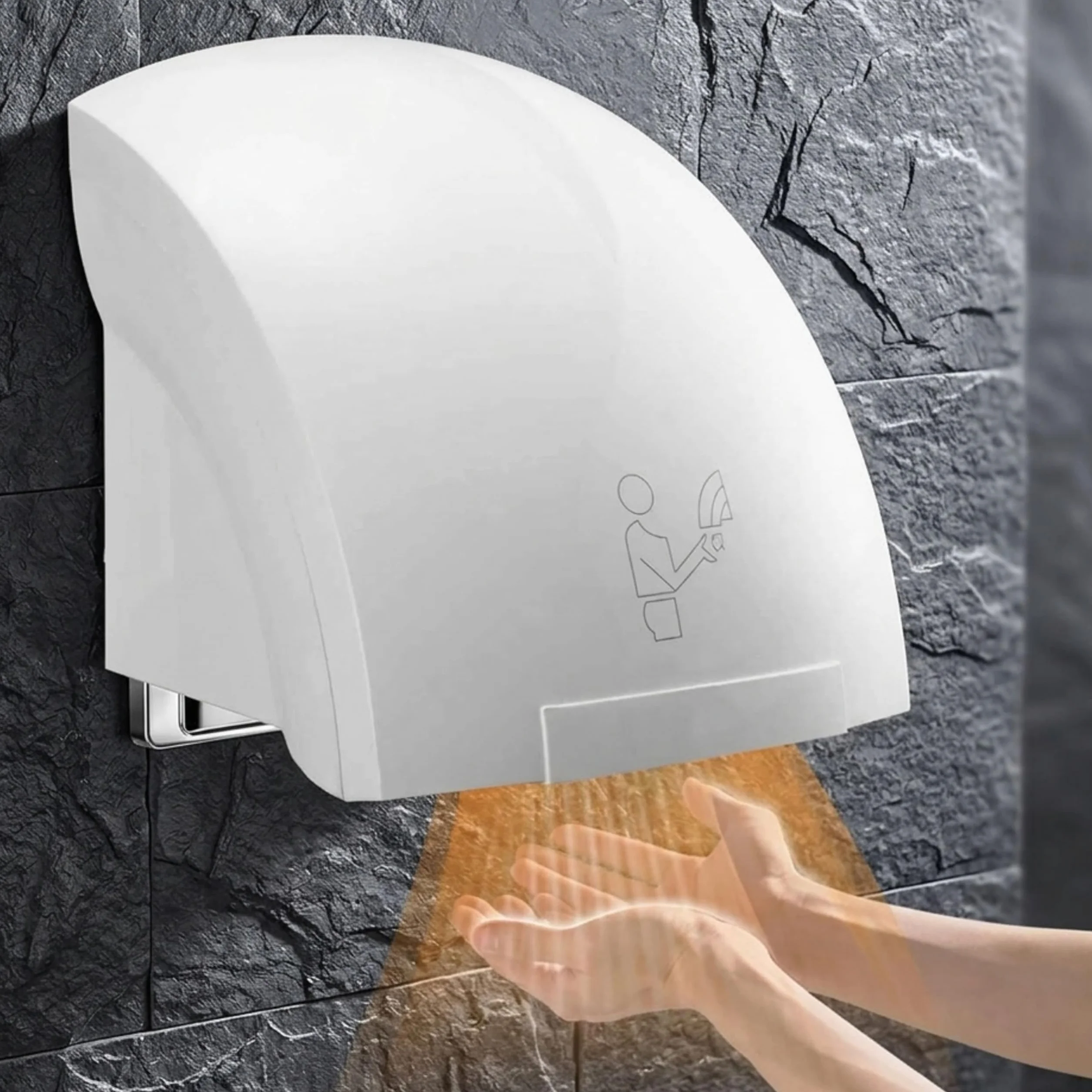 YASTA Asciugamani Automatico Elettrico da Parete 1800W Fotocellula Getto Aria Calda