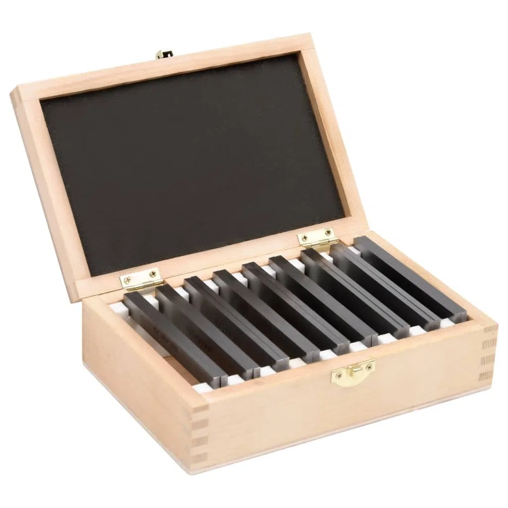 vidaXL Blocchi Paralleli 18pz Parallele Strumenti Misurazione Parallelismo Misuratori Blocchetti Riscontro Attrezzi 100 mm 10-42 mm