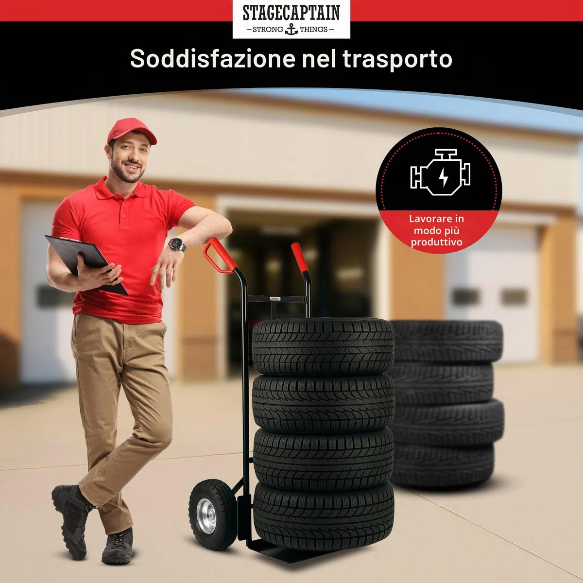 Stagecaptain Carryboy Carrello per sacchi, max. 200 kg