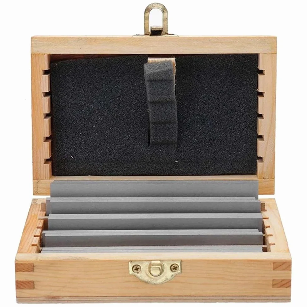 Set di 12 cuscinetti paralleli da 120 mm in lega di acciaio per morsa CNC fresatura tornio con custodia in legno