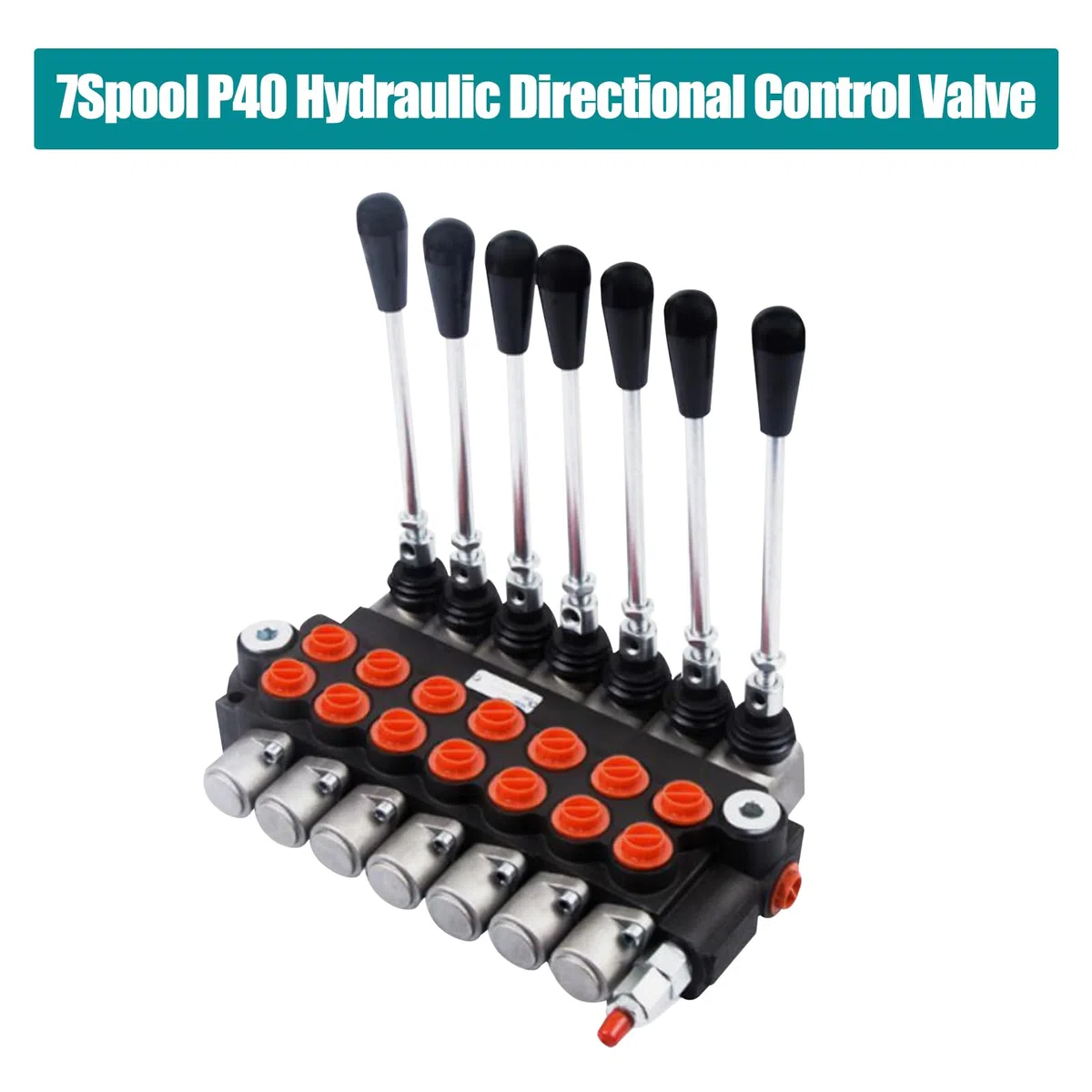 MINRS Valvola idraulica, valvola di controllo manuale, 7 volte, 3600psi, 60L/min, cilindro idraulico a doppia azione, valvola di controllo direzionale idraulica per trattore, caricatore, rimorchi