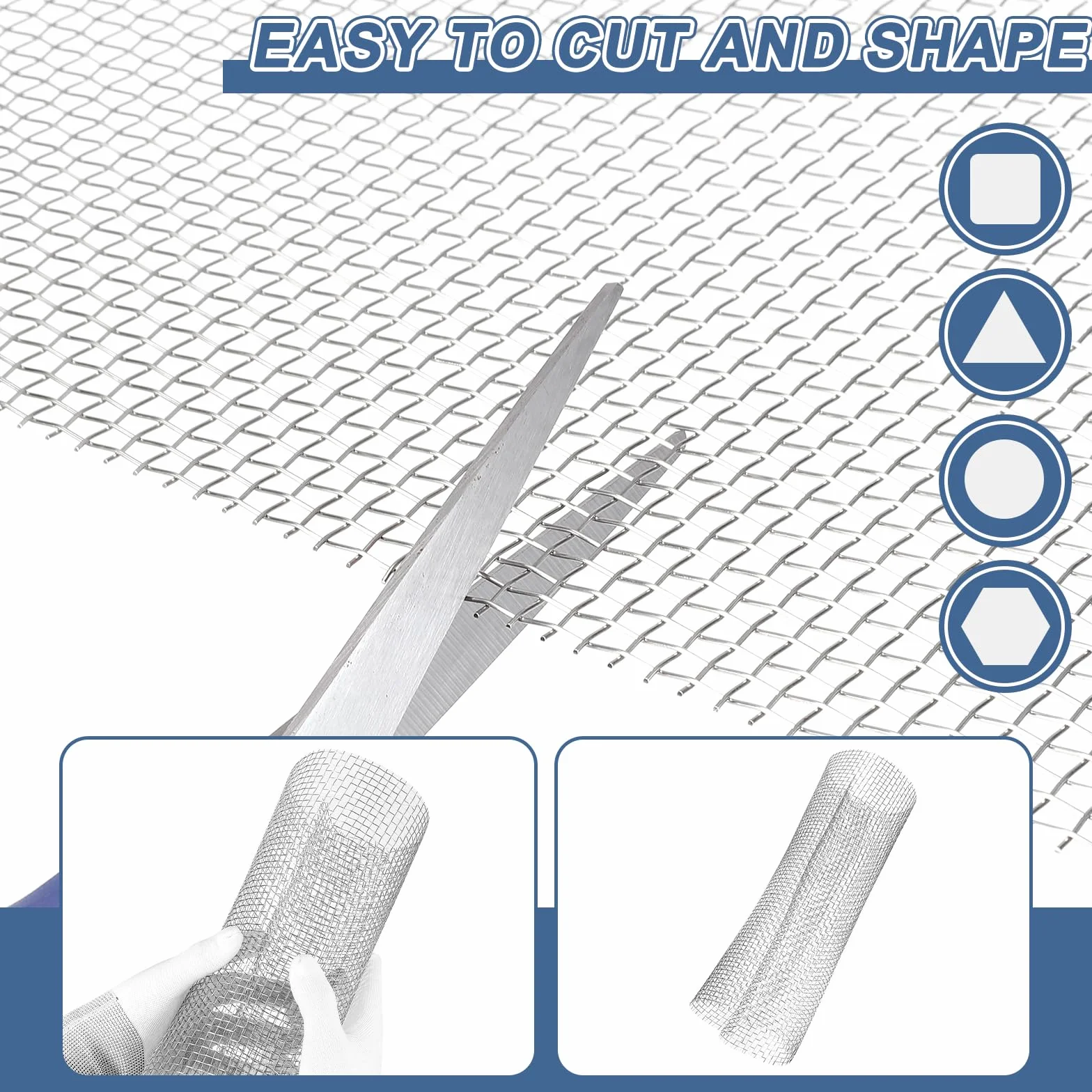 QUARKZMAN 6 Mesh 39" X 10" Maglia Di Filo Intrecciato 316 Acciaio Inox Filtro Aria Griglia Schermo Finestra Per Progetti Fai Da Te Coperture Ventilazione Filtrazione Recinzione Animali
