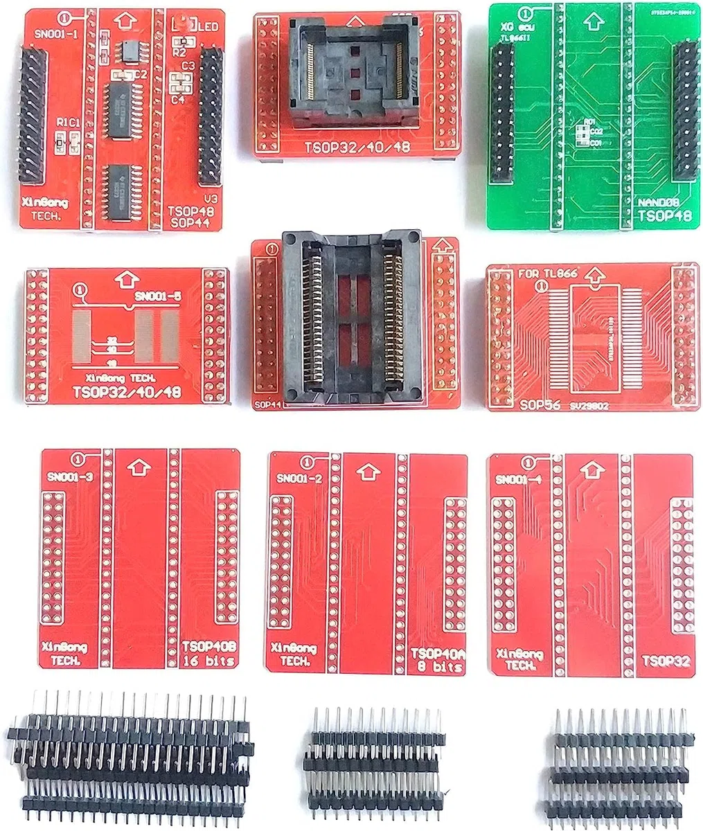 V3 Socket Adapter TSOP48 SOP44 Nand Flash Program Kit solo per TL866II Programmer TSOP48 SOP44 Nand Flash 24 93 25 mcu Bios EPROM AVR eprom 1