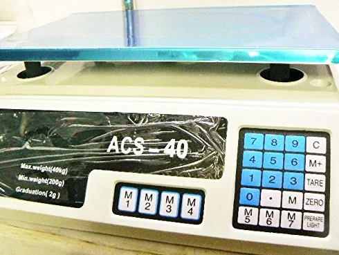 BILANCIA ELETTRONICA DIGITALE PROFESSIONALE 40KG FRUTTIVENDOLI, MARKET, AMBULANTI CON DISPLAY NUOVO A COLONNA. e con la possibilità di uso senza corrente elettrica !!!