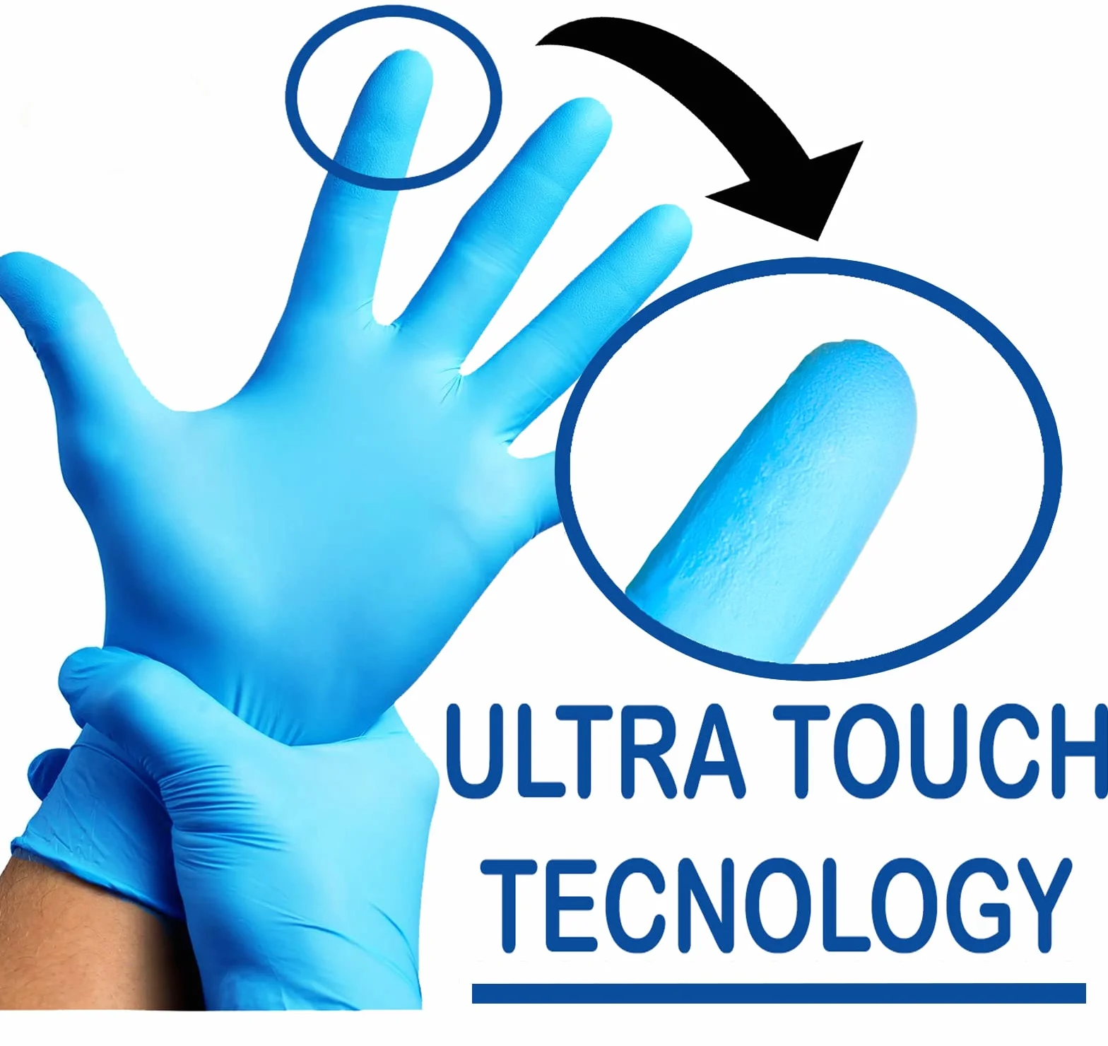 R MOVE 1000 guanti in nitrile monouso senza polvere, senza lattice, ipoallergenici, certificati CE EN455, guanti per alimenti, guanti medici (Taglia M)