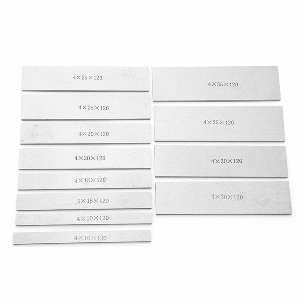 Set di 12 cuscinetti paralleli da 120 mm in lega di acciaio per morsa CNC fresatura tornio con custodia in legno