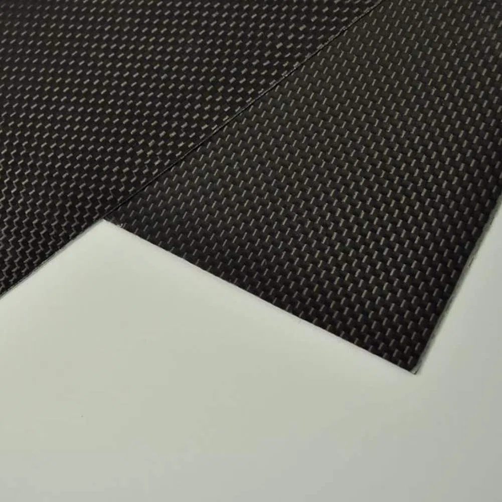 Foglio di lamiera in fibra di carbonio 2 mm x 400 mm x 500 mm, per pannello in fibra di carbonio telaio drone fai da te, (tessuto semplice opaco)