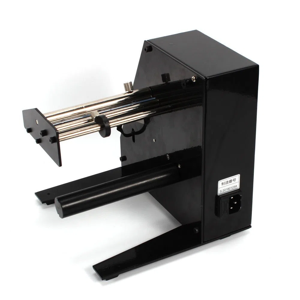 Distributore automatico di etichette con display LED, larghezza massima 140 mm, lunghezza 150 mm