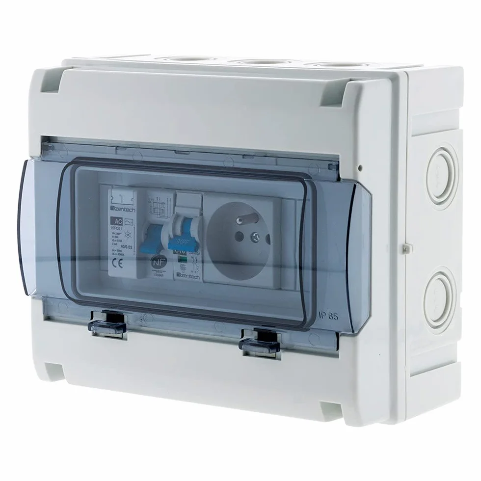 Zenitech - Scatola elettrica impermeabile IP65 dotata di 8 moduli, colore bianco (150217)