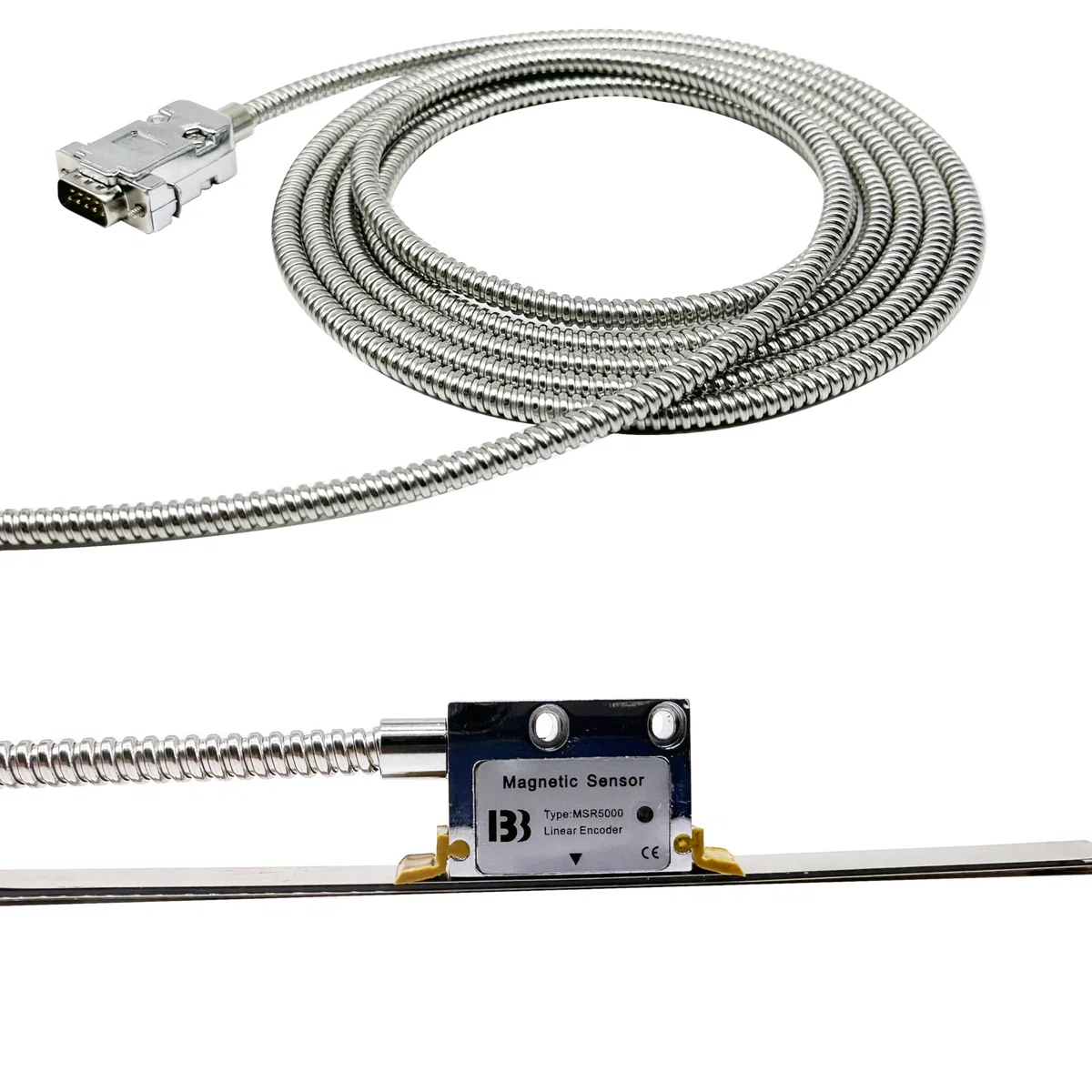 Encoder lineare, Fresatrice ad Alta precisione for tornio e rettificatrice DRO Magnetica 5V 0,005mm Encoder lineare Magnetico,Strumenti DRO(MSR5000-3000mm)