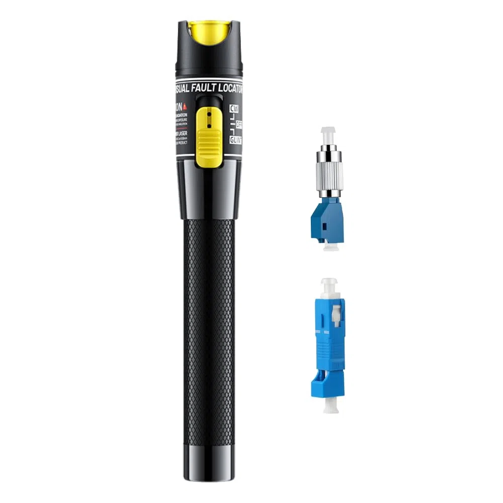 Localizzatore di Guasti 100mW per Fibra Ottica, Tester Visivo per Cavi con Adattatore FC-LC e SC-LC, Kit di Test Fibra Ottica per Reti LC/FC/SC/ST