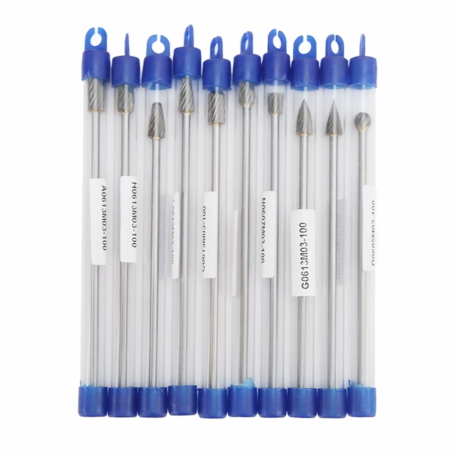Set di Frese Rotanti in Carburo 10 Pezzi, Lime per Sbavature Multifunzione con Gambo 3 mm