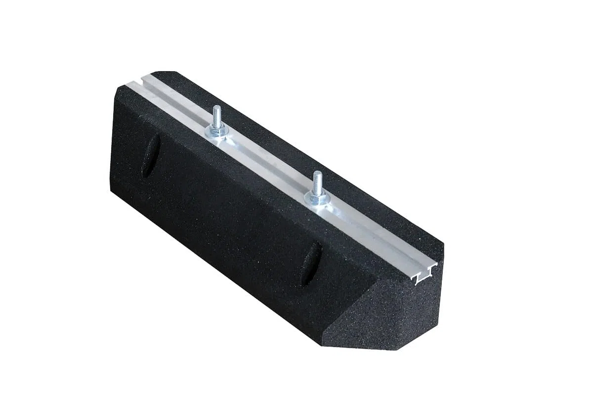 Black panda - Base in gomma da 40 cm con fissaggio – Blocco antivibrazione per pompe di calore, condizionatori d'aria e refrigerazione, portata 200 kg – Resistente ai raggi UV e alle intemperie, viti