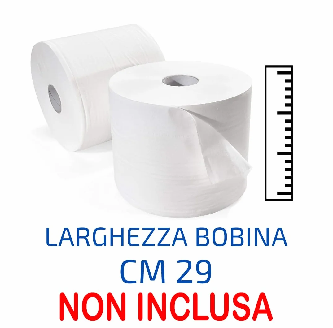 Tecnokit dispenser porta rotolo carta industriale alto da pavimento 80x40x42 cm acciaio bobine 29 cm