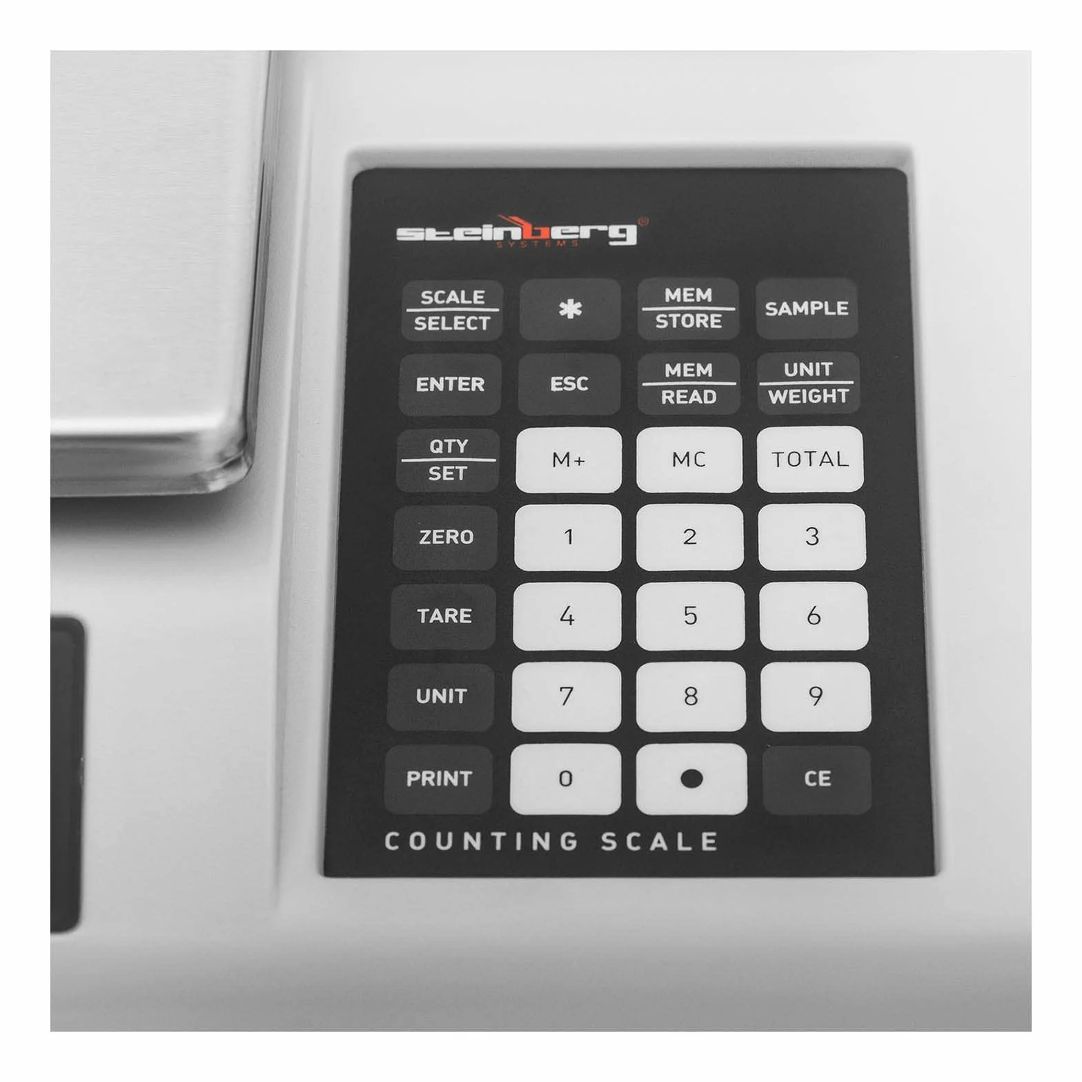 Steinberg Systems Bilancia Contapezzi 50 kg / 1 g 34,5 x 26 cm 3 LED con Scala di Riferimento 25 kg / 0,05 g Bilancia Elettronica Bilancia Inventario Pesatura Industriale Sospesa