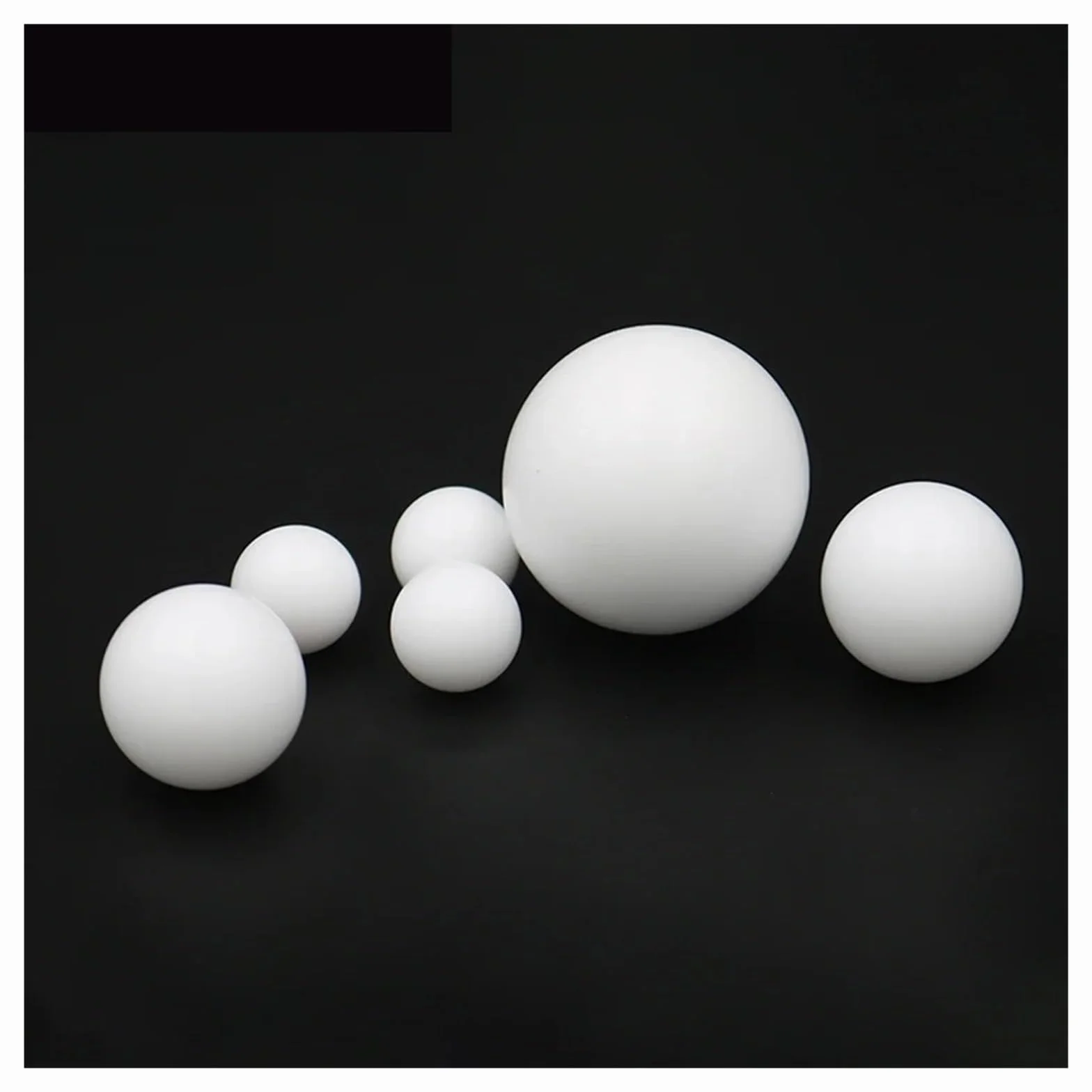 ZHGUIMING Sfere in PTFE solido F4 Sfere in plastica Sfere a membrana for pompa 3/4/5/6/6,35/7/8/9/9,5/10/12/12,7/14/15/16/18~25mm(5 PCS,25mm)