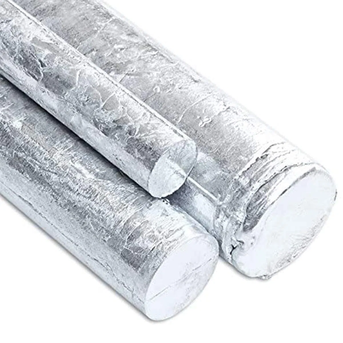 Barre di zinco, barre di zinco marine ad alta purezza for uso di laboratorio 2 pezzi lunghezza 300 mm(25mm)