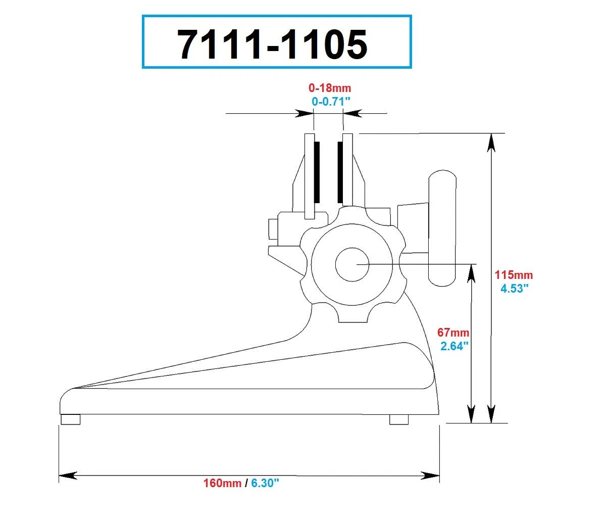 Dasqua 7111-1105 - Supporto per micrometri