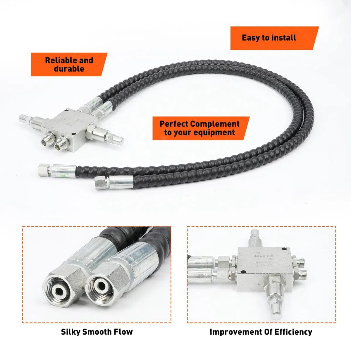 Kit Valvola di Smorzamento per Miniescavatore, Ricambi, Accessorio, Tubo Idraulico da 1/4", Accessorio Robusto