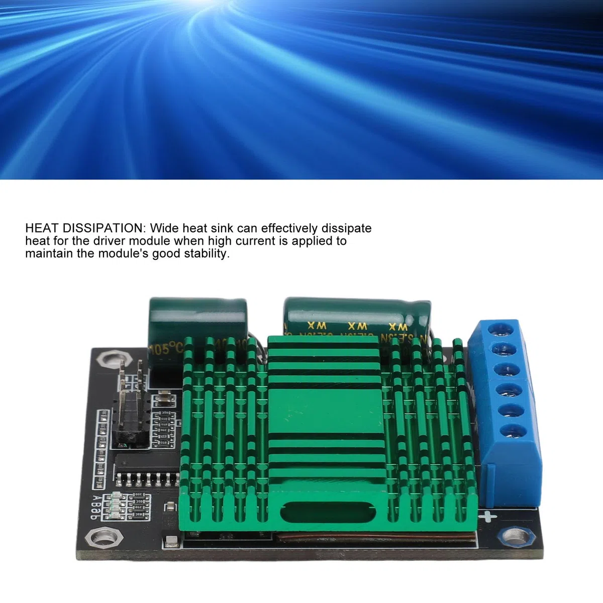 Driver Motore DC, Controller Motore a Ponte H a Doppio Canale DC 9V-30V 60A PWM Scheda Regolatore Motore Ad Alta Potenza Modulo di Controllo Motore Elettrico Industriale